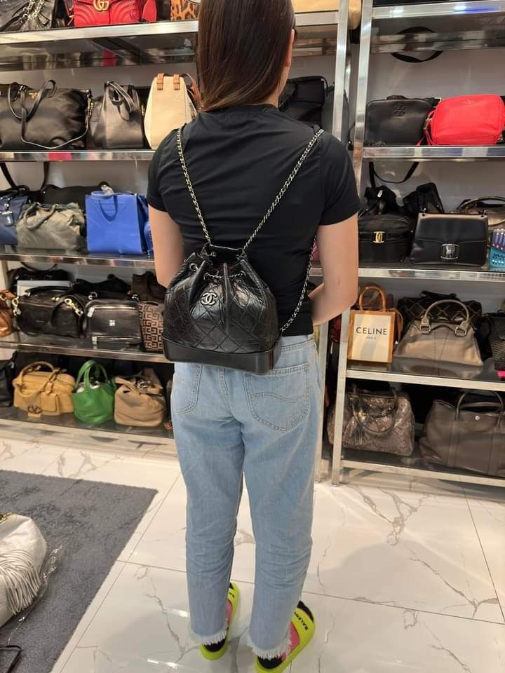 chanel Gabrielle Backpack in Black Small