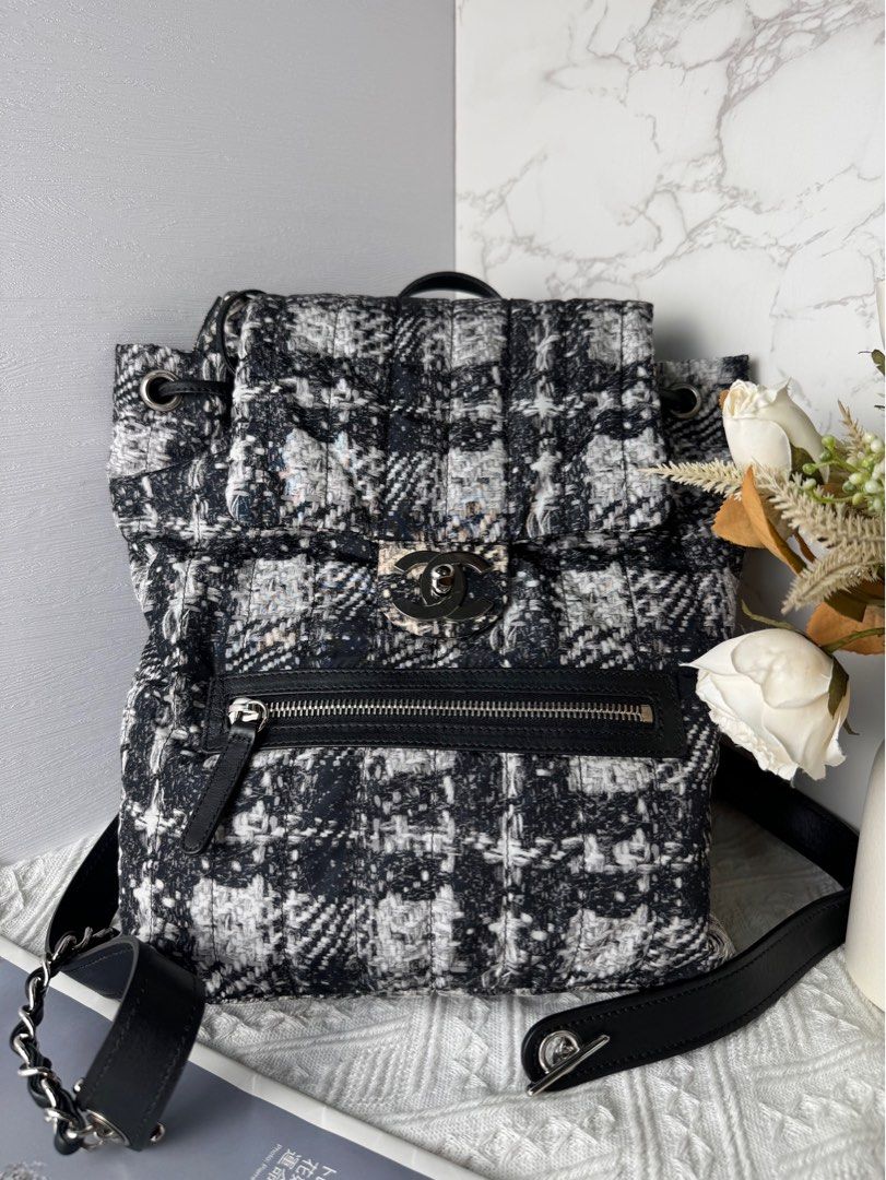 Chanel tweed clearance backpack