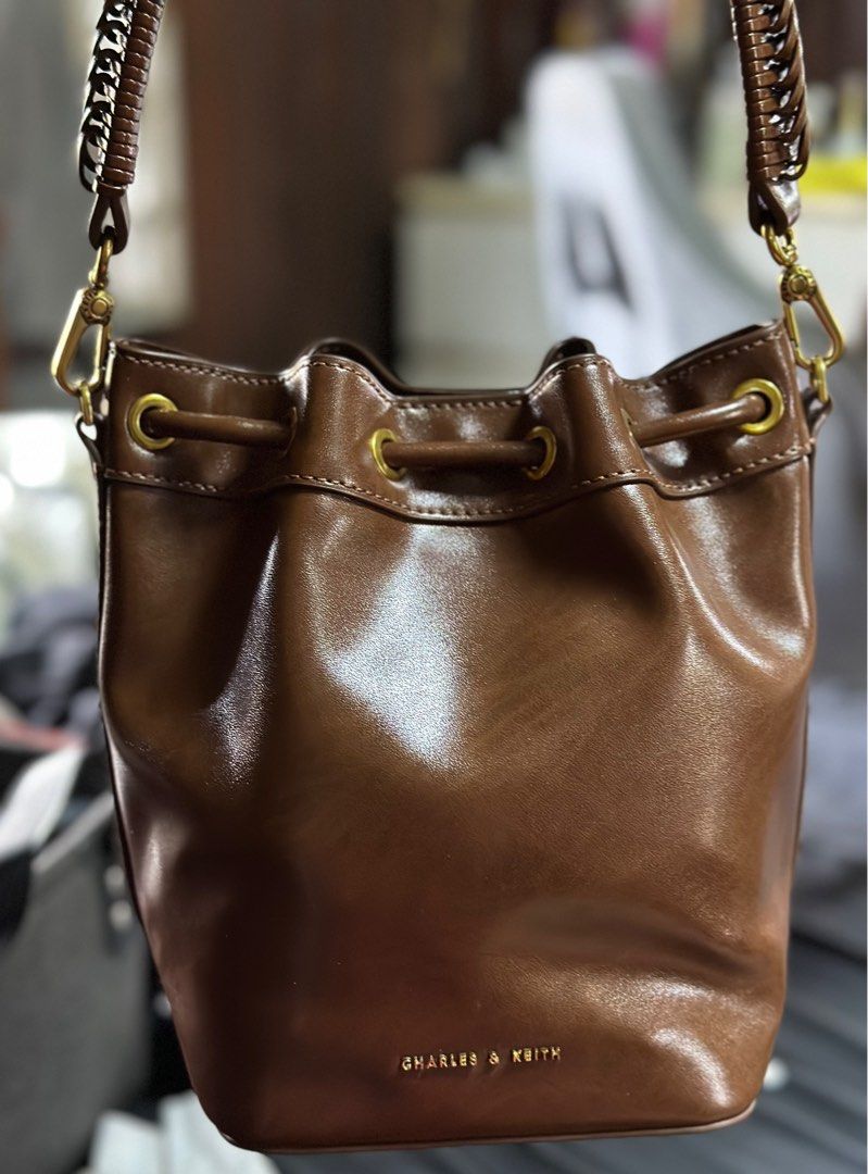 Charles and keith hot sale drawstring bucket bag
