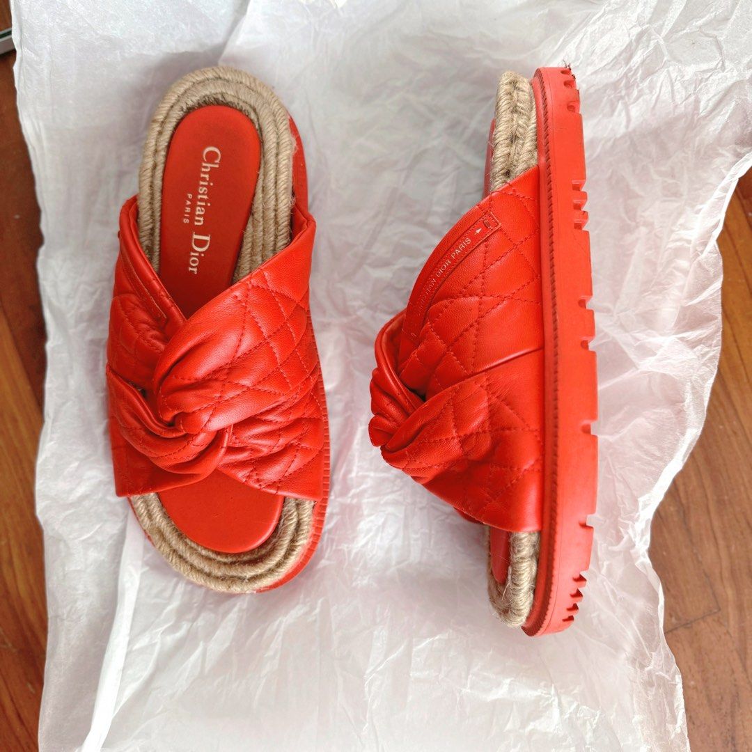 Christian Dior Cannage Slider Sandals 39 Luxury Sneakers