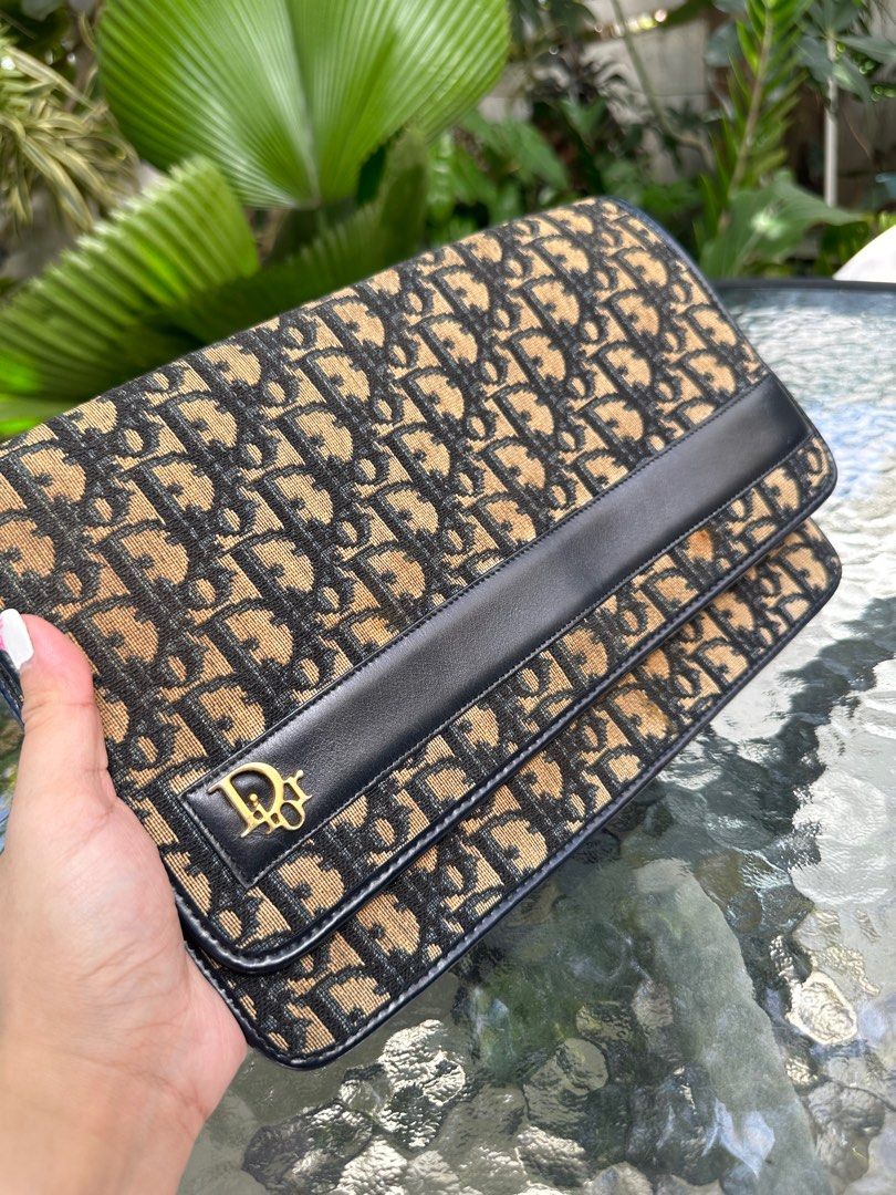 Vintage dior monogram clutch new arrivals