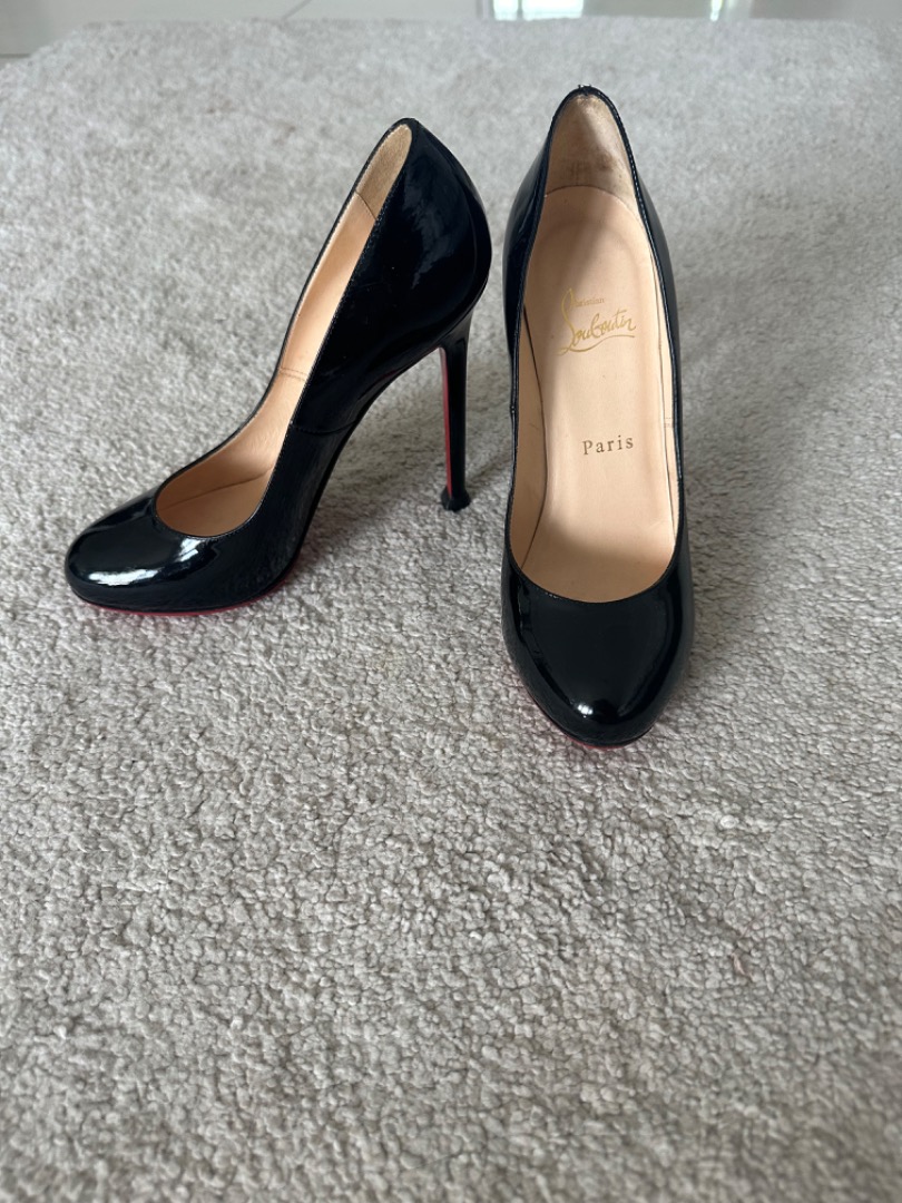 Christian louboutin heels black heels, Fesyen Wanita, Sepatu di