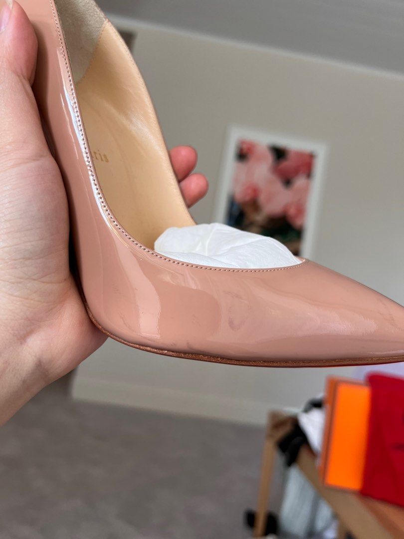 CHRISTIAN LOUBOUTIN Pigalle Follies 100 patent leather pumps