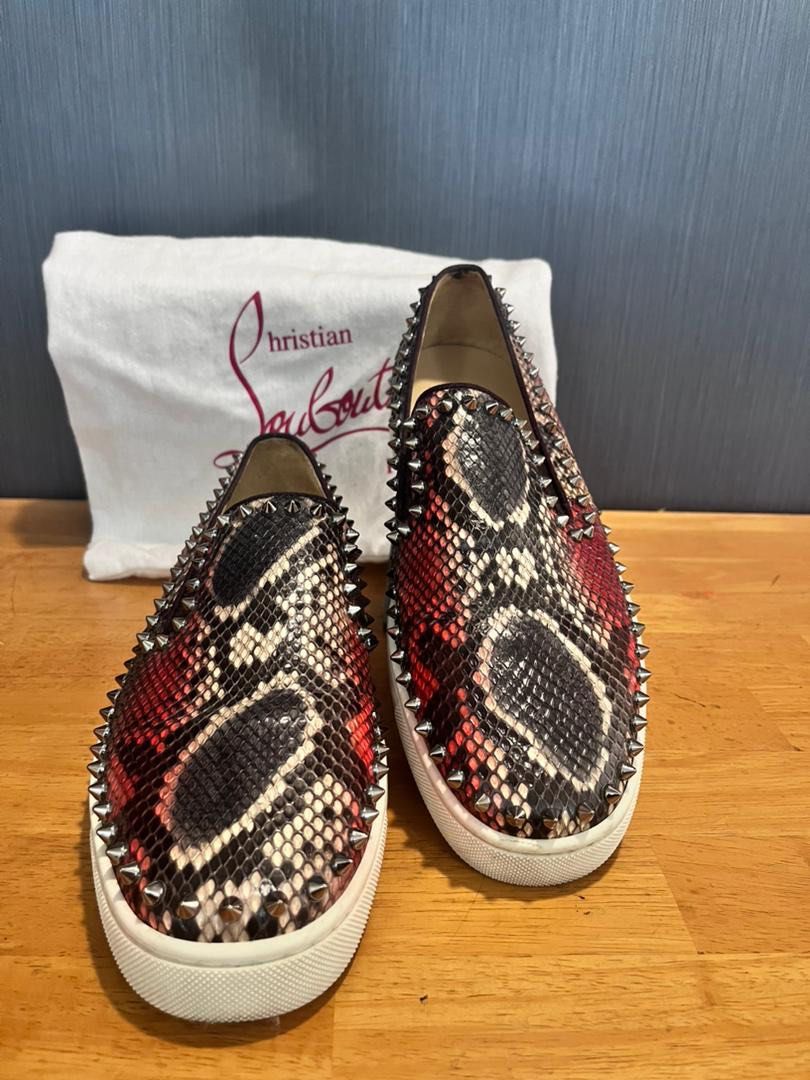 Louboutin pik boat python sales