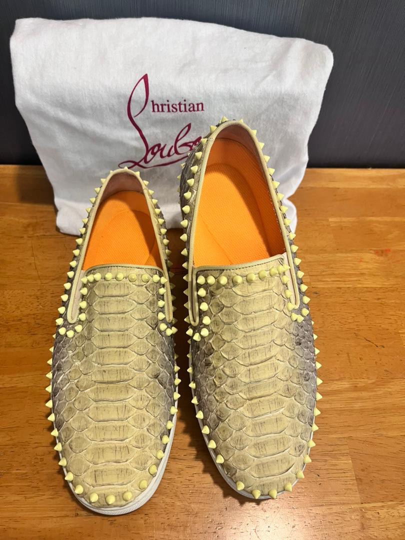 Louboutin pik boat python new arrivals
