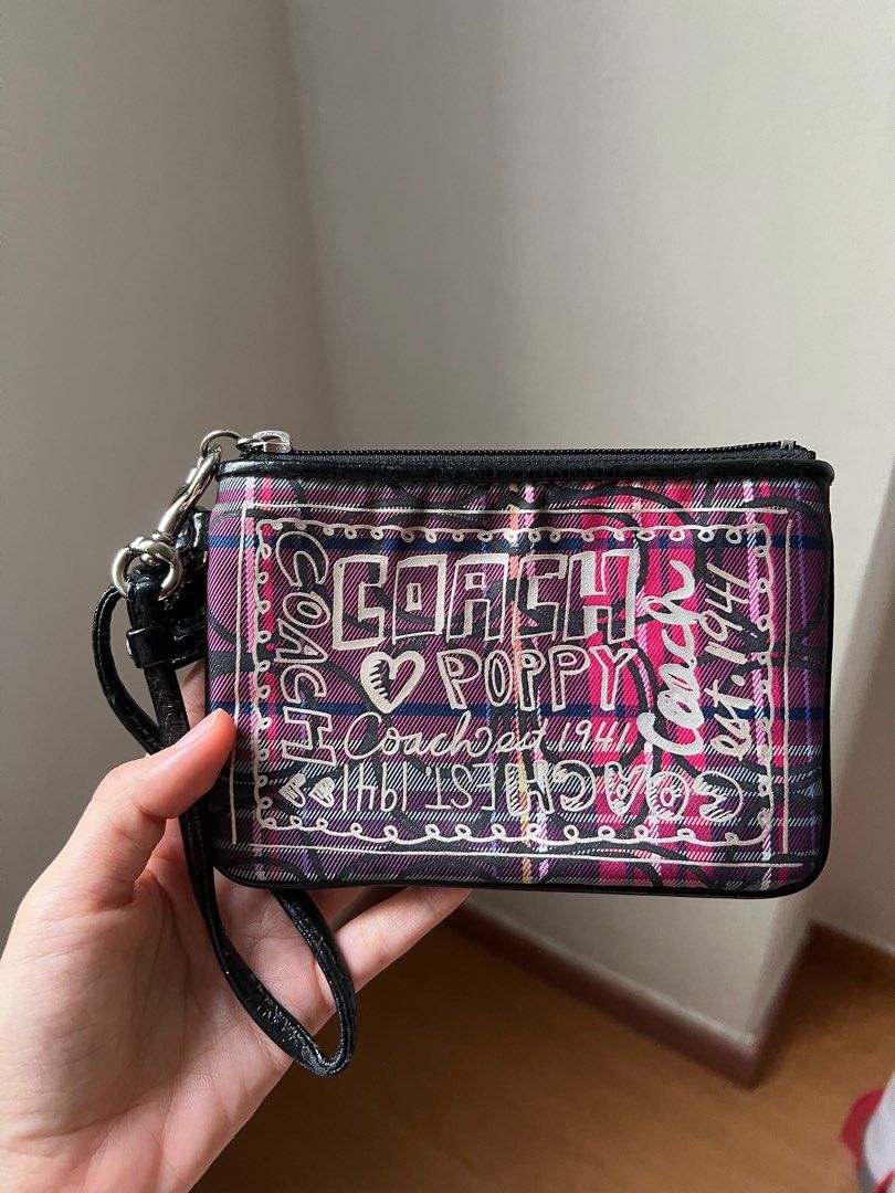 Coach poppy hot sale wallet wristlet