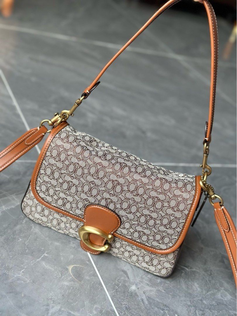 Coach Soft Tabby Shoulder Bag In Micro Signature Jacquard (Women ...