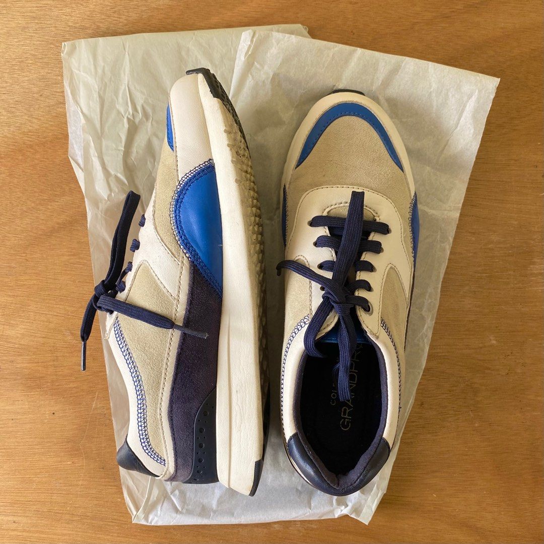 Cole Haan GrandPro Downtown Runner Sneaker in Ivory Nautical Blue