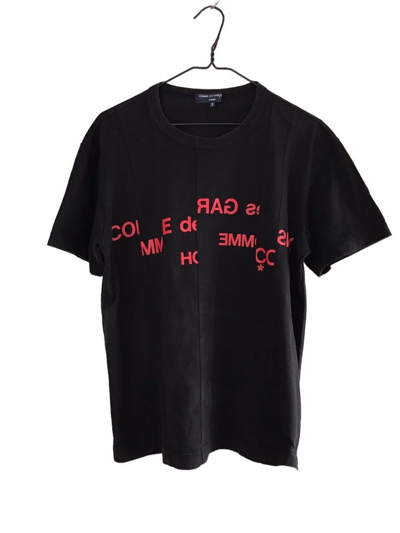 Comme des Gar ons split logo t shirt Carousell