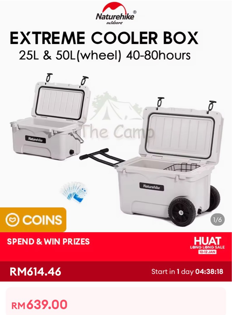 Cooler Box Naturehike 25L, Sports Equipment, Hiking & Camping on Carousell