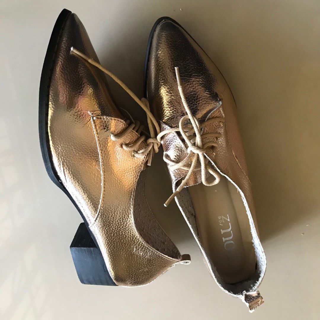 Rose gold oxford shoes womens on sale
