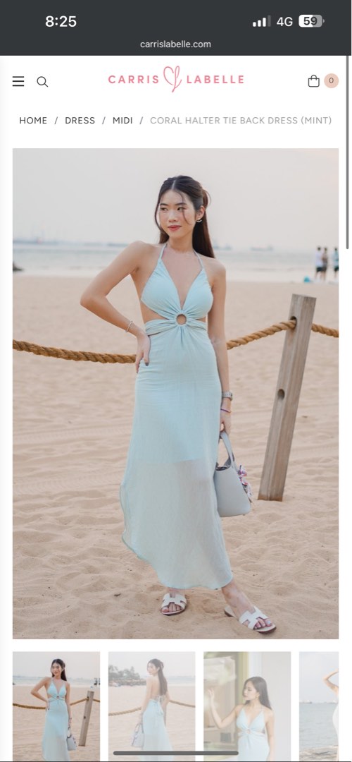 Coral halter dress new arrivals