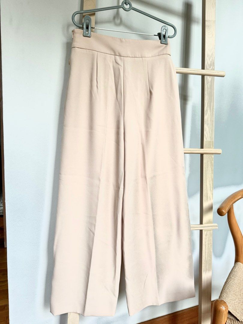 Zara High-Waist Culottes in Beige — UFO No More