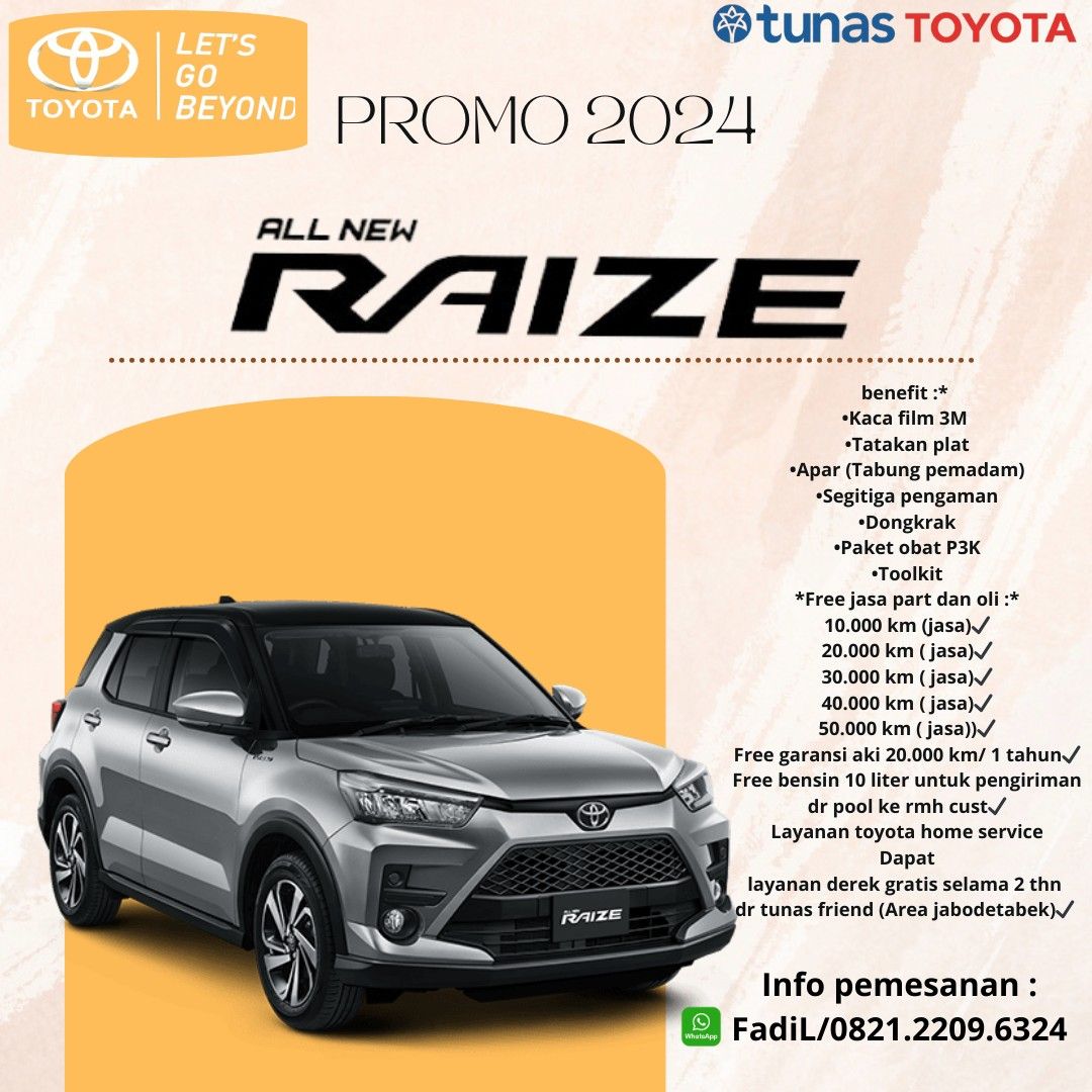 Daftar harga toyota raize 2024, Mobil & Motor, Mobil untuk Dijual di ...