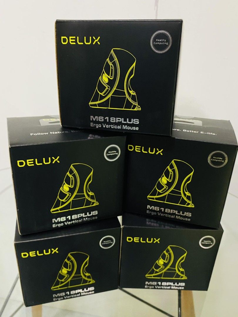 Delux M618 Plus Wired Vertical Mouse RGB Adjustable DPI | Palm Rest Black (Category: Mouse & Mousepads) located in Makati City. Submitted by techubstoreandaccessories (Listing ID 1277765076, Image 1). Description: Delux M618 Plus Wired Vertical Mouse RGB Adjustable DPI | Palm Rest Black Ready for Pick-Up / Same Day Delivery Via Lalamove‼️ DETAILS: ✅ Actual Picture Posted. ✅BRAND NEW, SEALED, & ORIGINAL. ✅7 Days Replacement for Factory Defects and