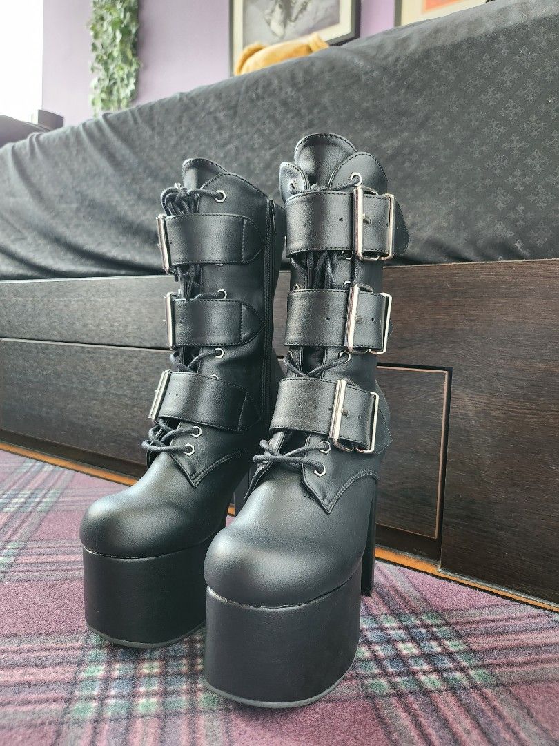 DISCOUNTED Demonia Torment 703 Platform Goth Boots