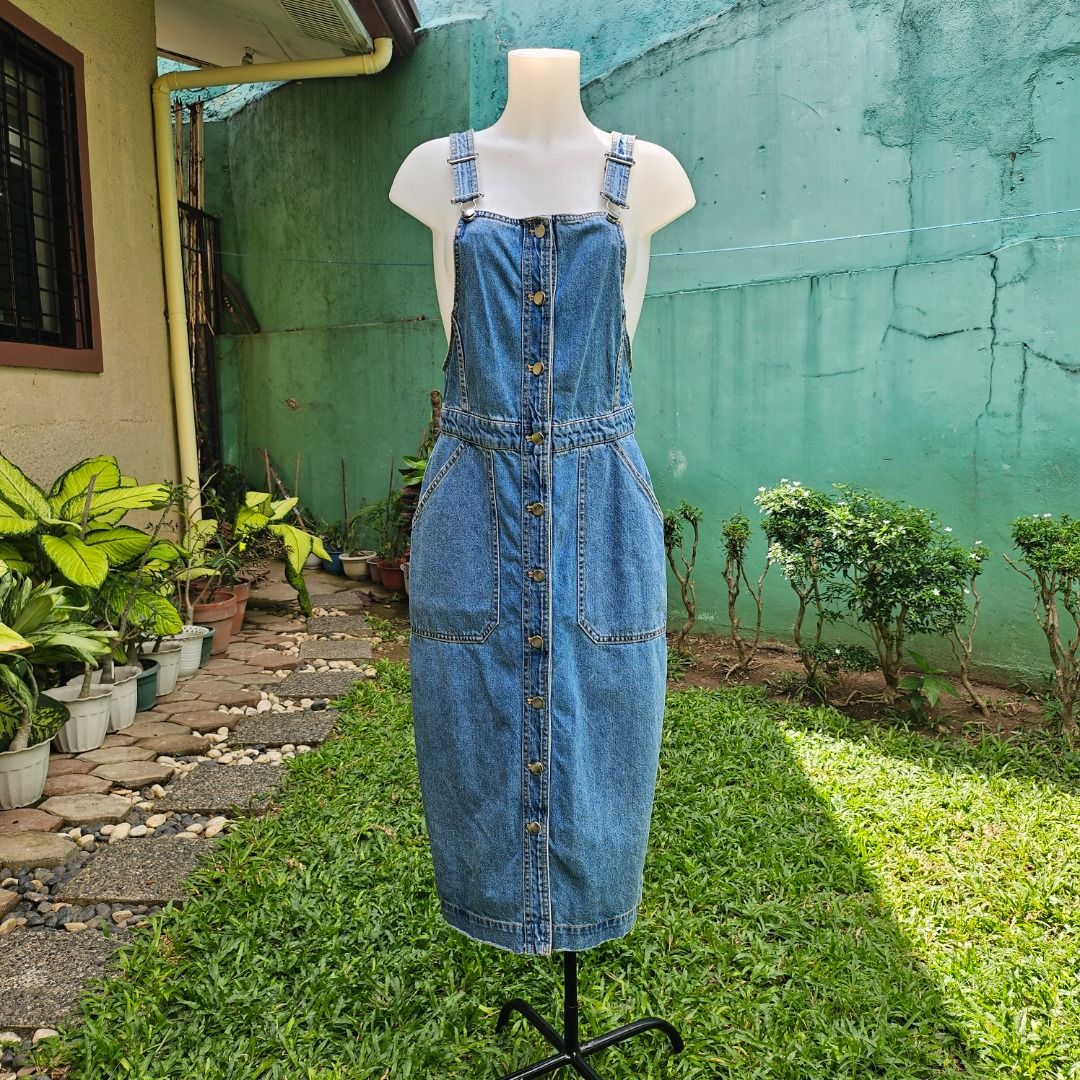Denim Midi Jumper Dress Fixed Price Pls Read Description