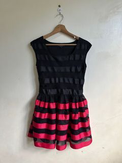 Dolce & Gabbana Black & Red Striped dress made in Italy