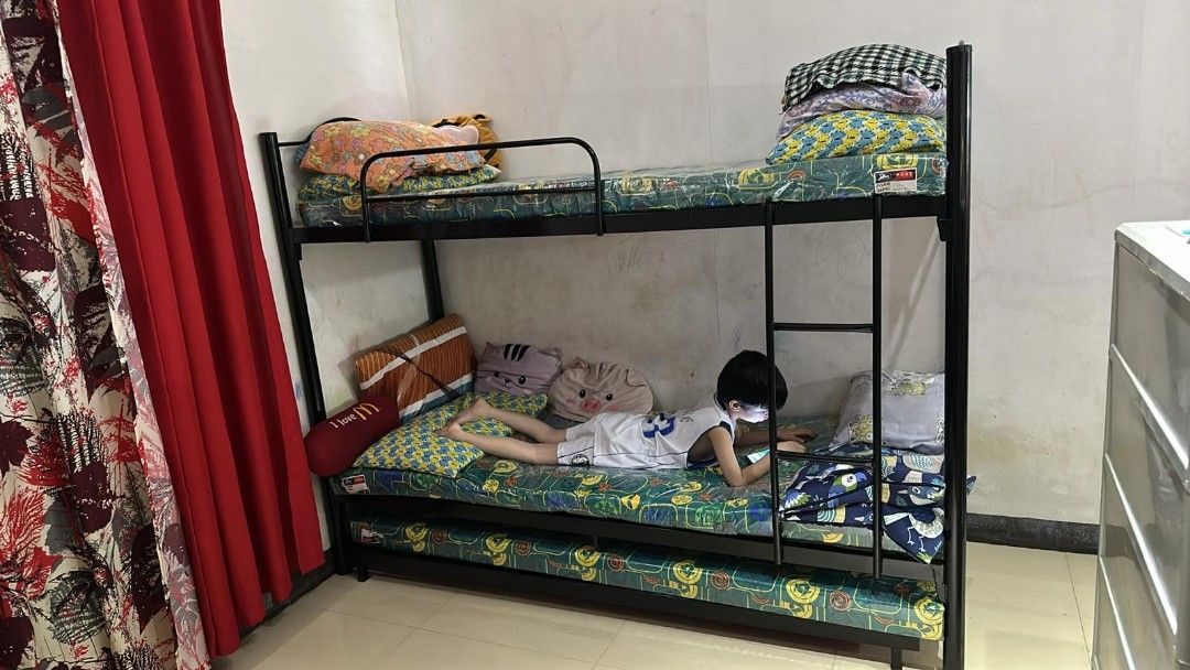 DOUBLE DECK SINGLE WITH PULLOUT WITH DURA FOAM (Category: Bed Frames & Mattresses) located in Manila. Submitted by jhengsellav (Listing ID 1277777270, Image 1). Description: PM FOR INTERESTED AVAILABLE ONHAND CASH ON DELIVERY /PICk UP! FREE STALLATION PARA HINDI HASSLE! ORDER NOW ! DELIVER LATER! BRAND NEW NOT SECOND HAND.