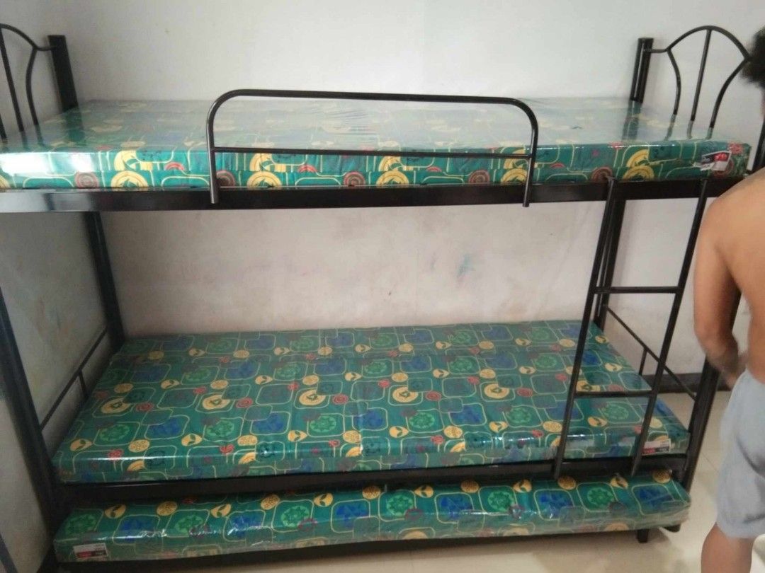 DOUBLE DECK SINGLE WITH PULLOUT WITH DURA FOAM (Category: Bed Frames & Mattresses) located in Manila. Submitted by jhengsellav (Listing ID 1277777270, Image 2). Description: PM FOR INTERESTED AVAILABLE ONHAND CASH ON DELIVERY /PICk UP! FREE STALLATION PARA HINDI HASSLE! ORDER NOW ! DELIVER LATER! BRAND NEW NOT SECOND HAND.