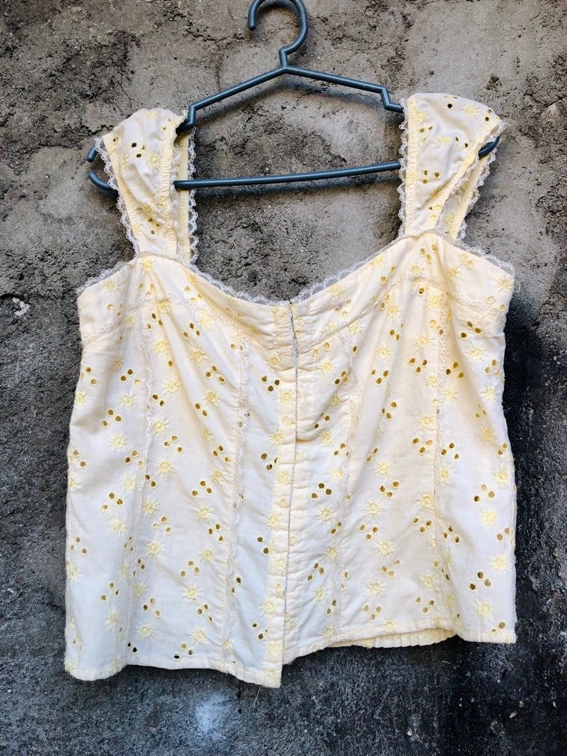 Eyelet Top, Women's Fashion, Tops, Blouses on Carousell