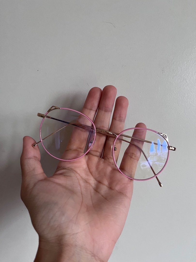 Fake wire top rimmed glasses