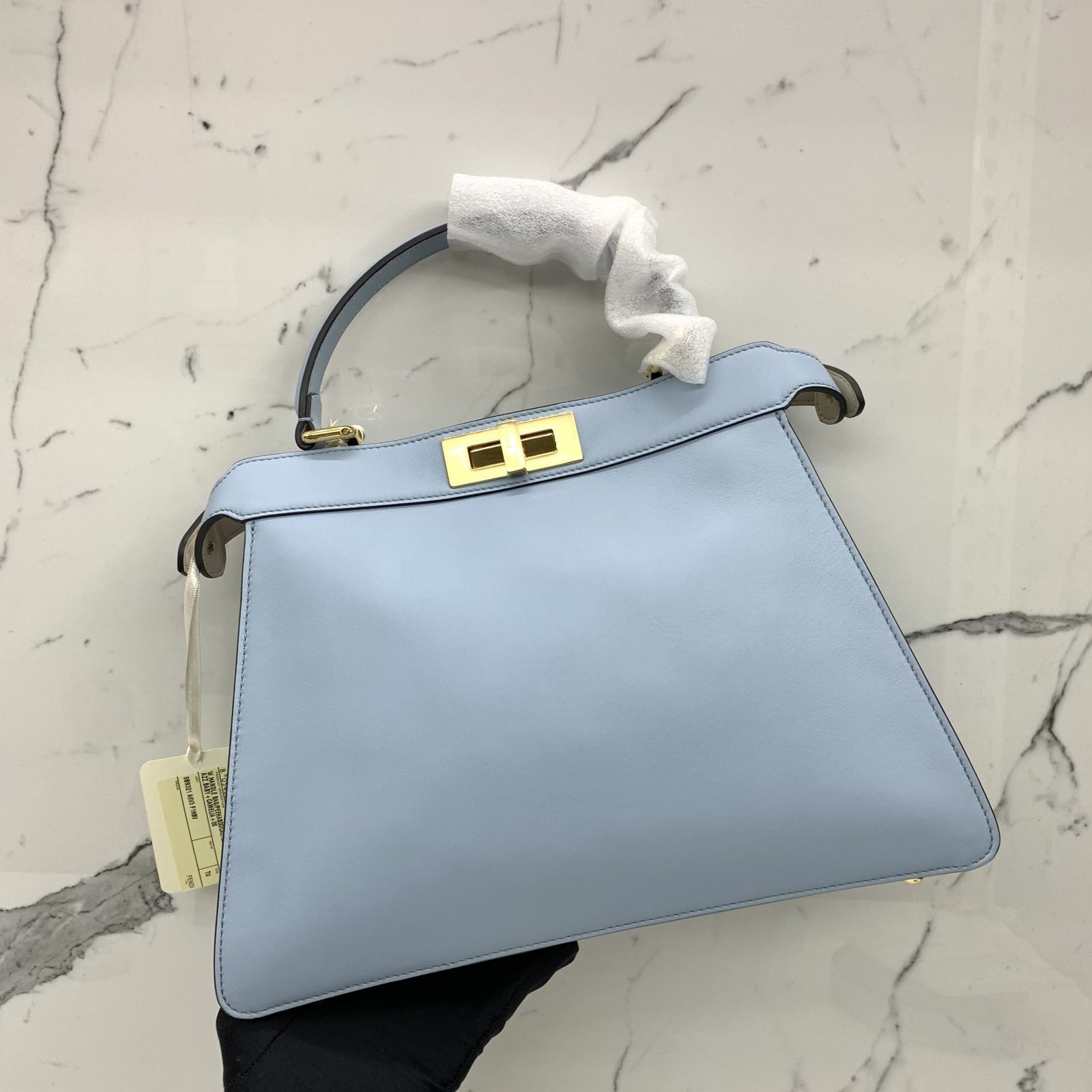 FENDI 8BN321 BABY BLUE 2WAY PEEKABOO ISEEU SHOULDER BAG 237045918 AL