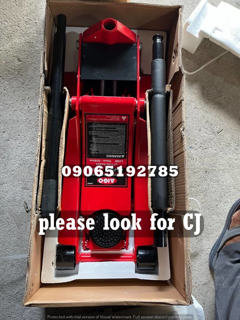 floor jack low profile (Category: Construction Tools & Equipment) located in Makati City. Submitted by claire_joy (Listing ID 1277628261, Image 2). Description: CONTACT DETAILS: 📌0-9-0-6-5-1-9-2-7-8-5 please look for CJ. 🧭LOCATION: 📍Manila Mayhaligue St. Abad Santos Manila 📍Cavite Centennial Rd Kawit Cavite note: price may change without prior notice.