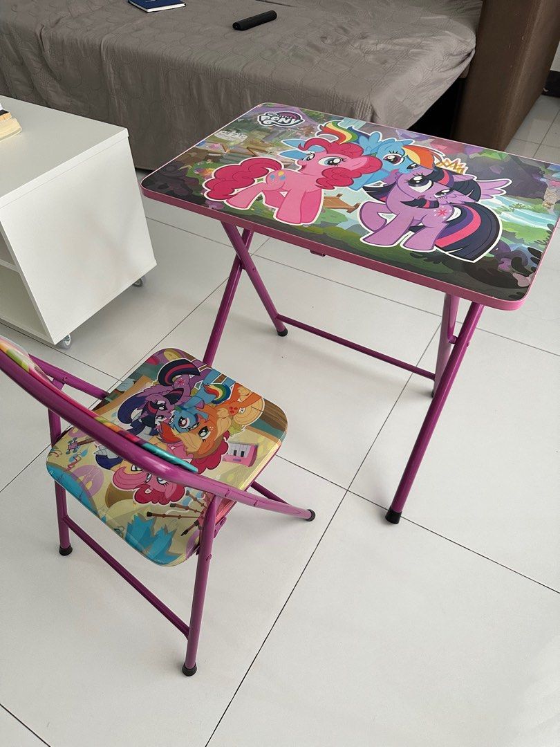 Mlp Inflable Chair Foldable Table and Chair MLP, Babies & Kids, Baby Nursery & Kids ...