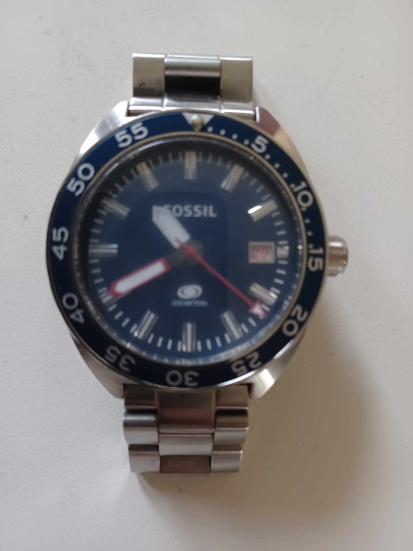 Fossil Breaker Quartz Blue Dial Stainless Steel FS5048 Mens Watch