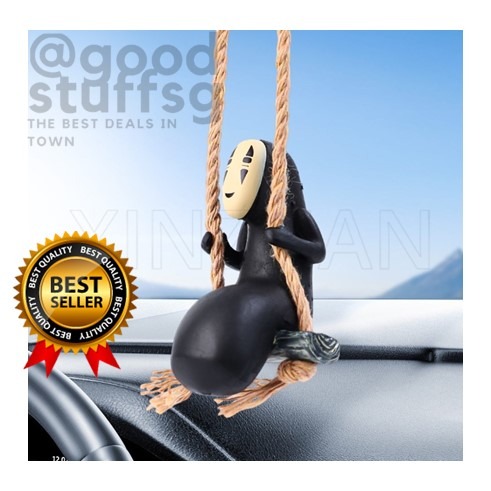 FREE 🚚] 1PC Cute Cartoon Mirror Hanging Swing Ornament Creative No Face  Man Car Rearview Pendant Spirited Away Animation, Hobbies & Toys, Toys &  Games on Carousell