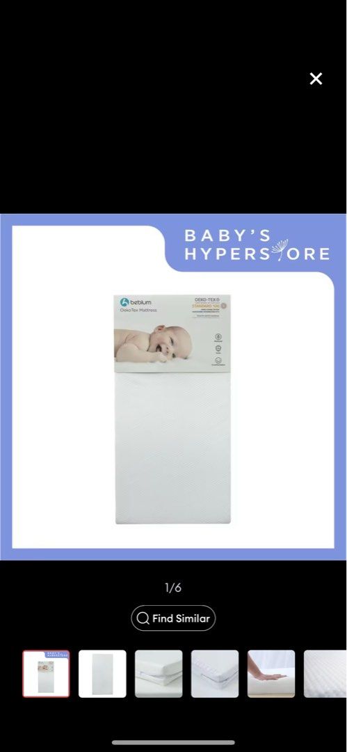 Free Beblum Mattress 130x70cm Babies Kids Baby Nursery