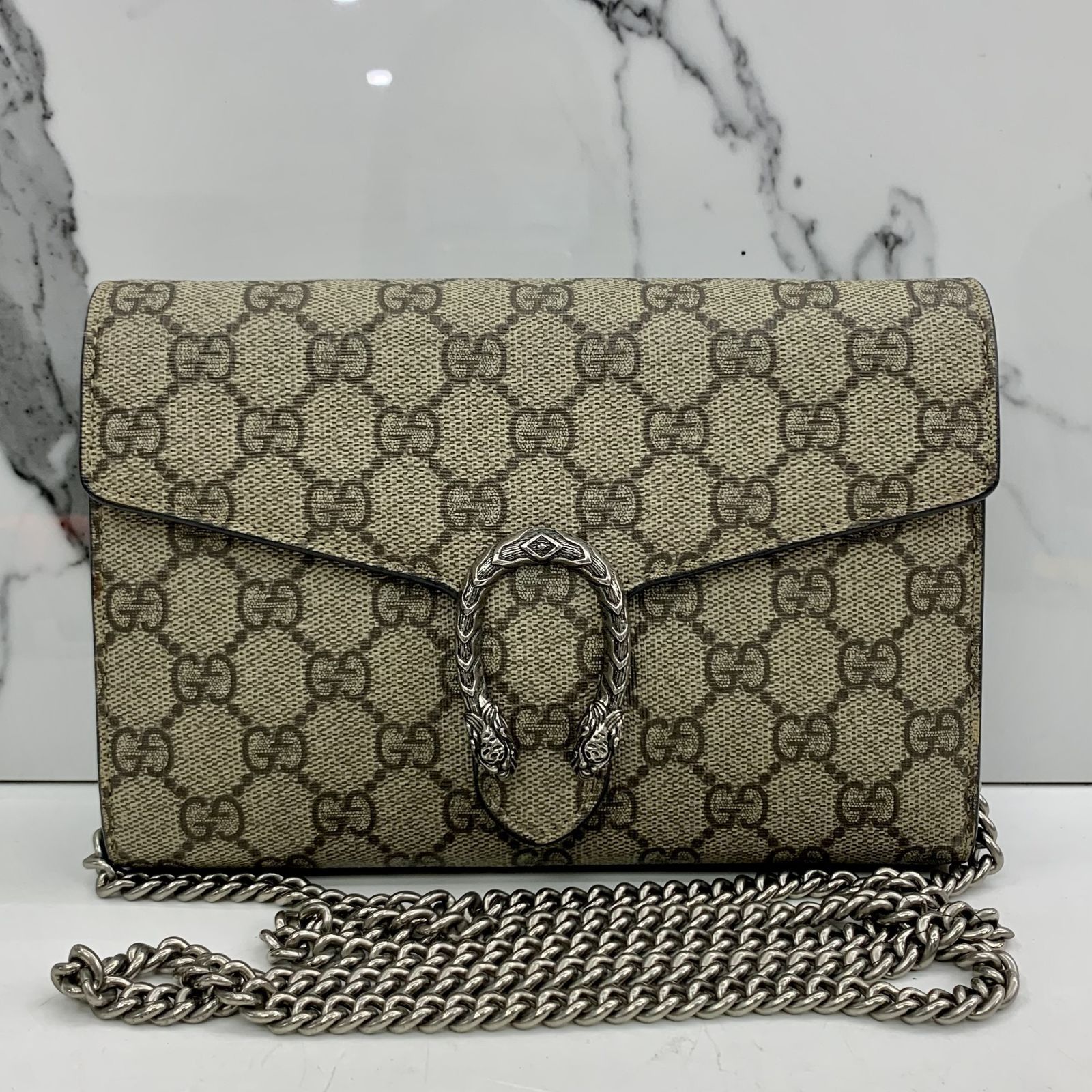 Gucci dionysus gg supreme chain wallet online