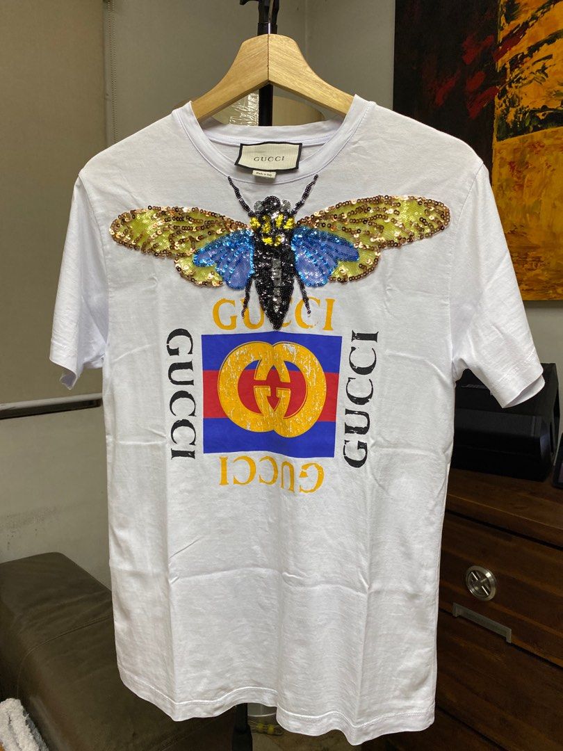 Gucci shirt with butterfly hot sale