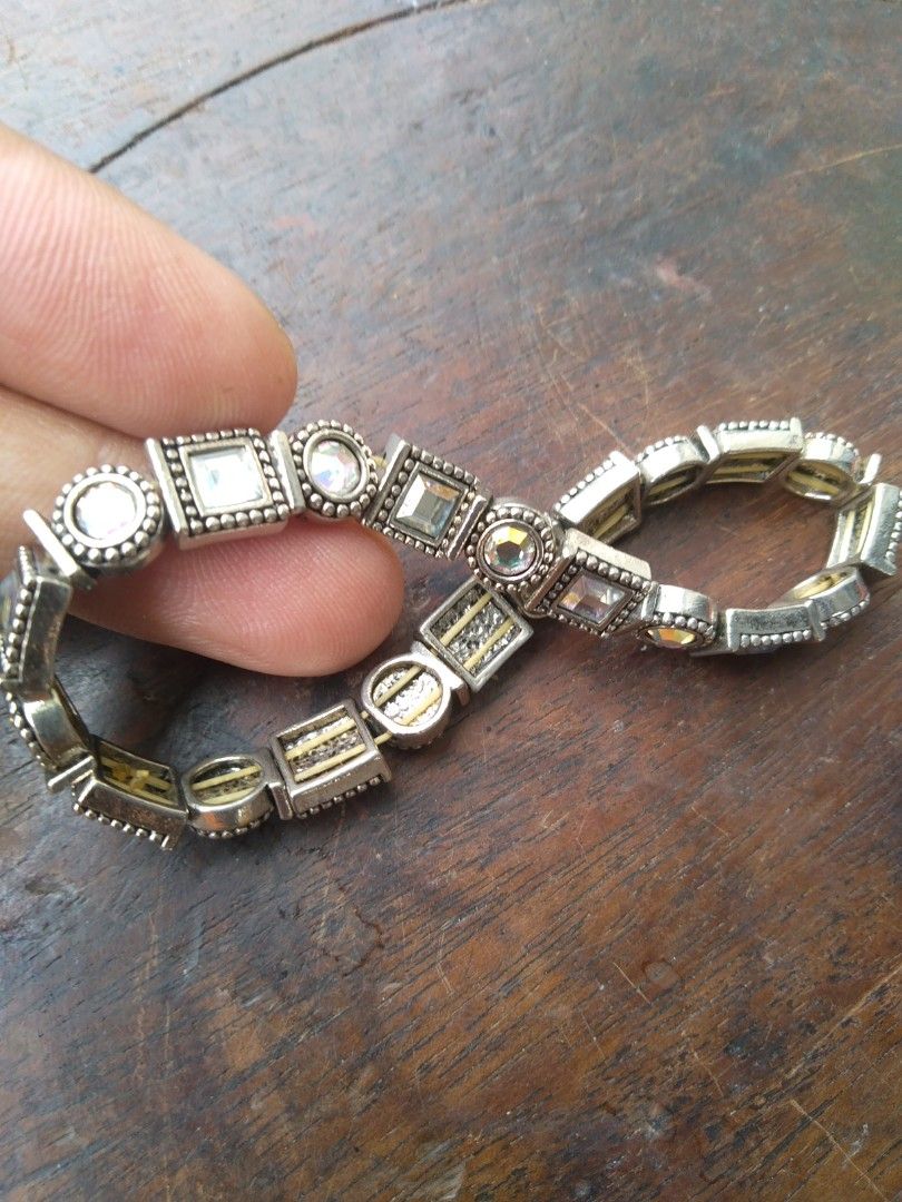 White Topaz Gemstone Ethnic Handmade Bracelet Jewelry 13 Gms AB 88434 -