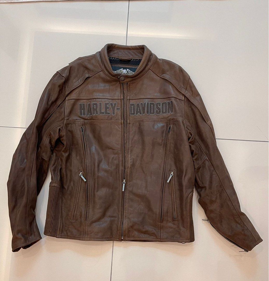 Harley Davidson Jacket Leather for men L Size Motorbikes on