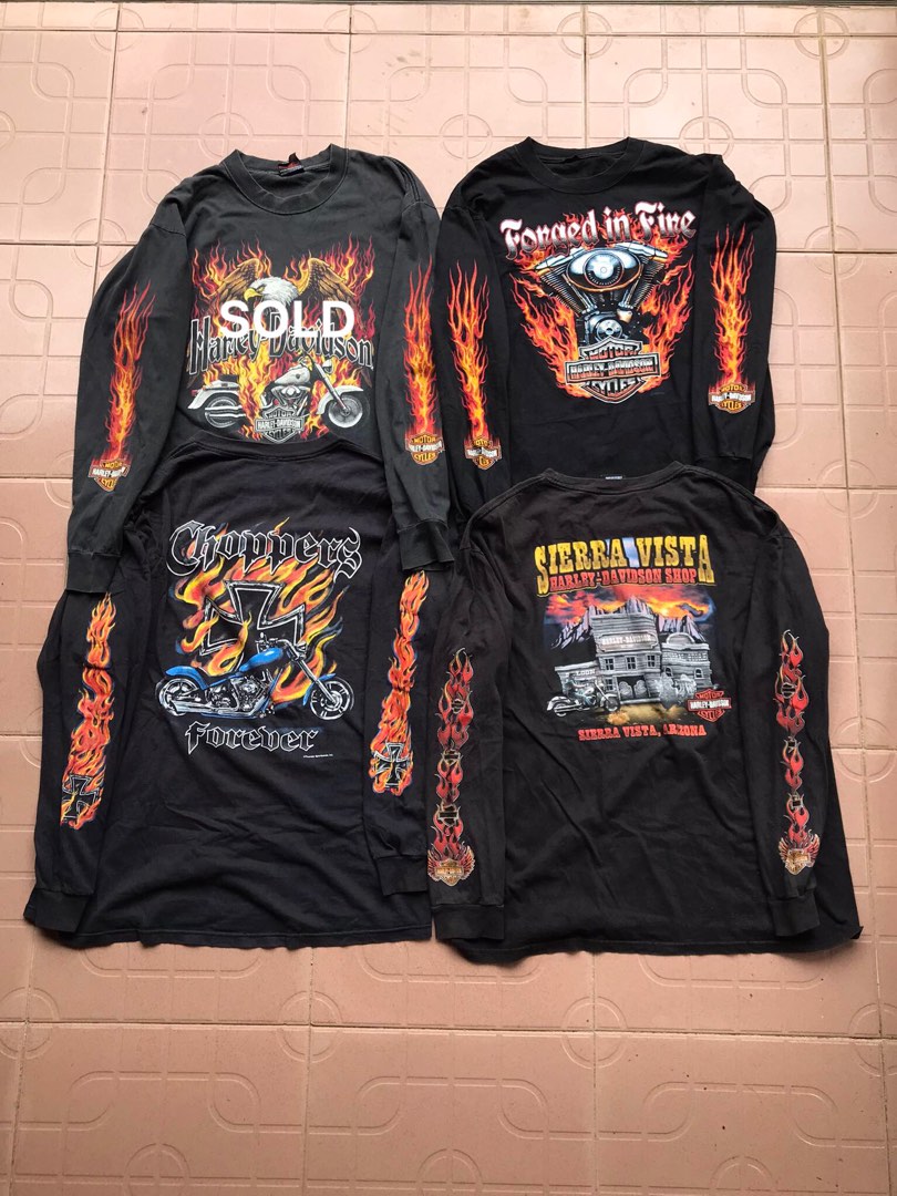 HARLEY DAVIDSON LONGSLEEVES, Men's Fashion, Tops & Sets, Tshirts & Polo