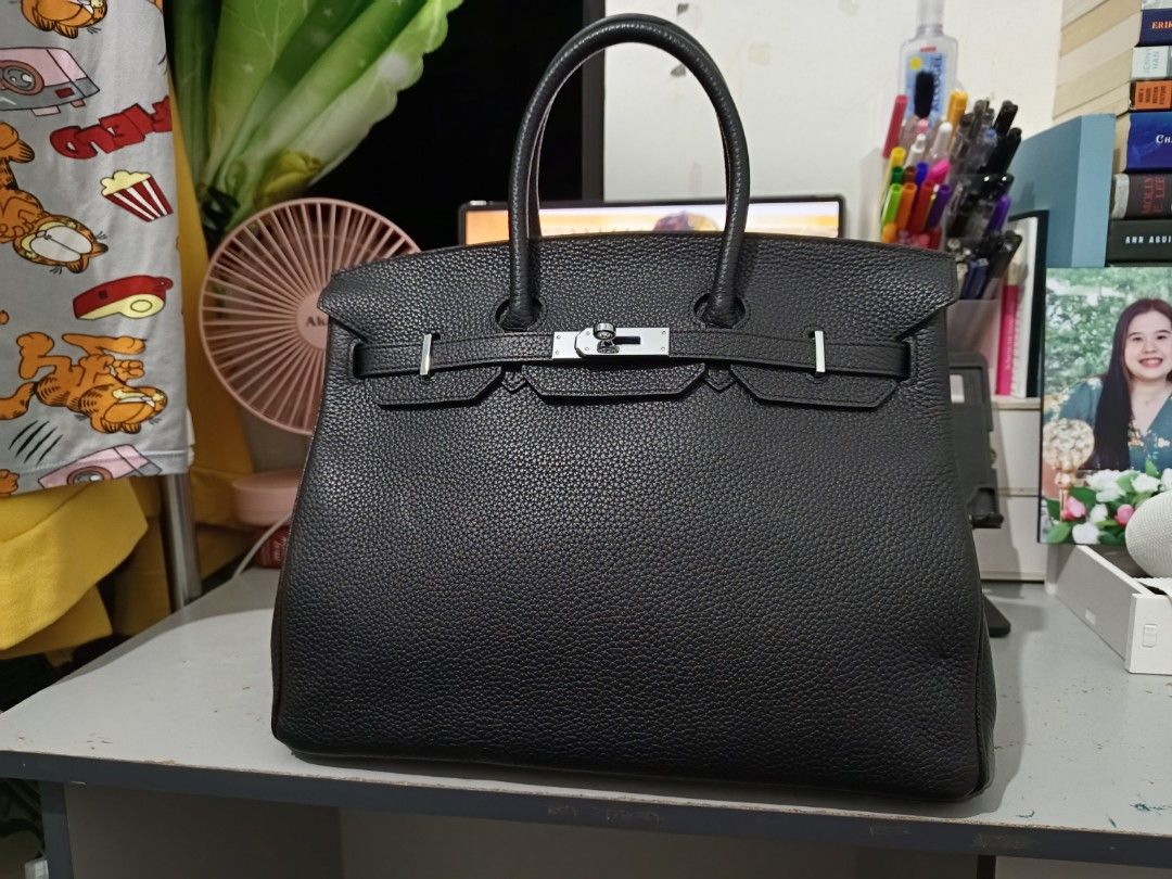 Herm s Black Birkin Togo Leather 35 Palladium Hardware Luxury
