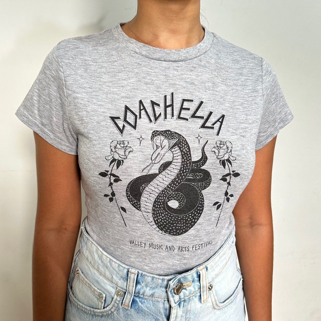 H M Coachella gray shirt
