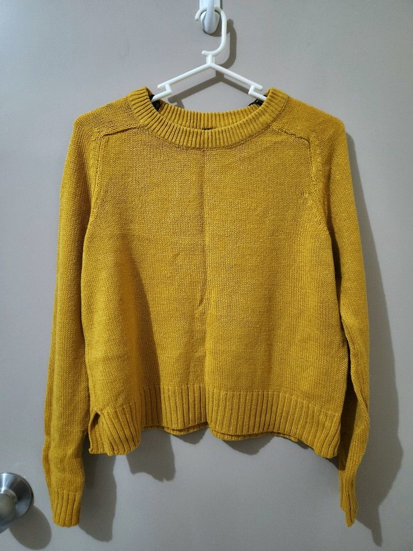 H&m divided yellow sweater top