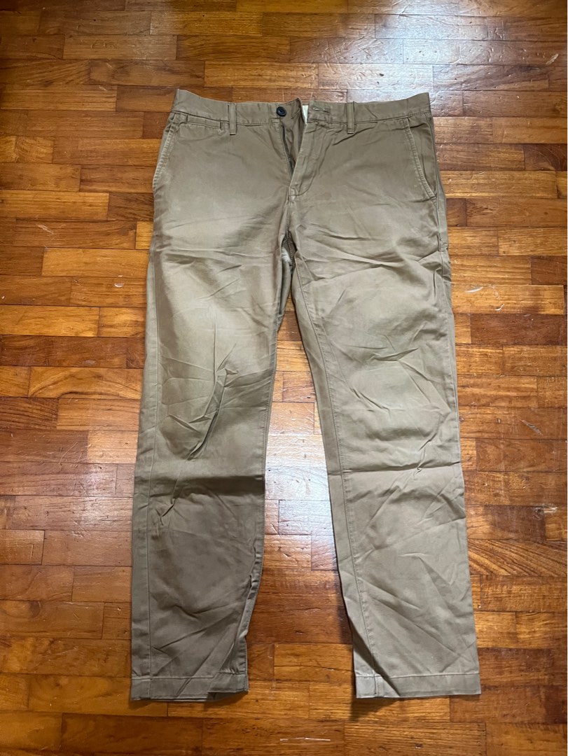 H M Light Brown Slim Fit Chinos Men s Fashion Bottoms Chinos on