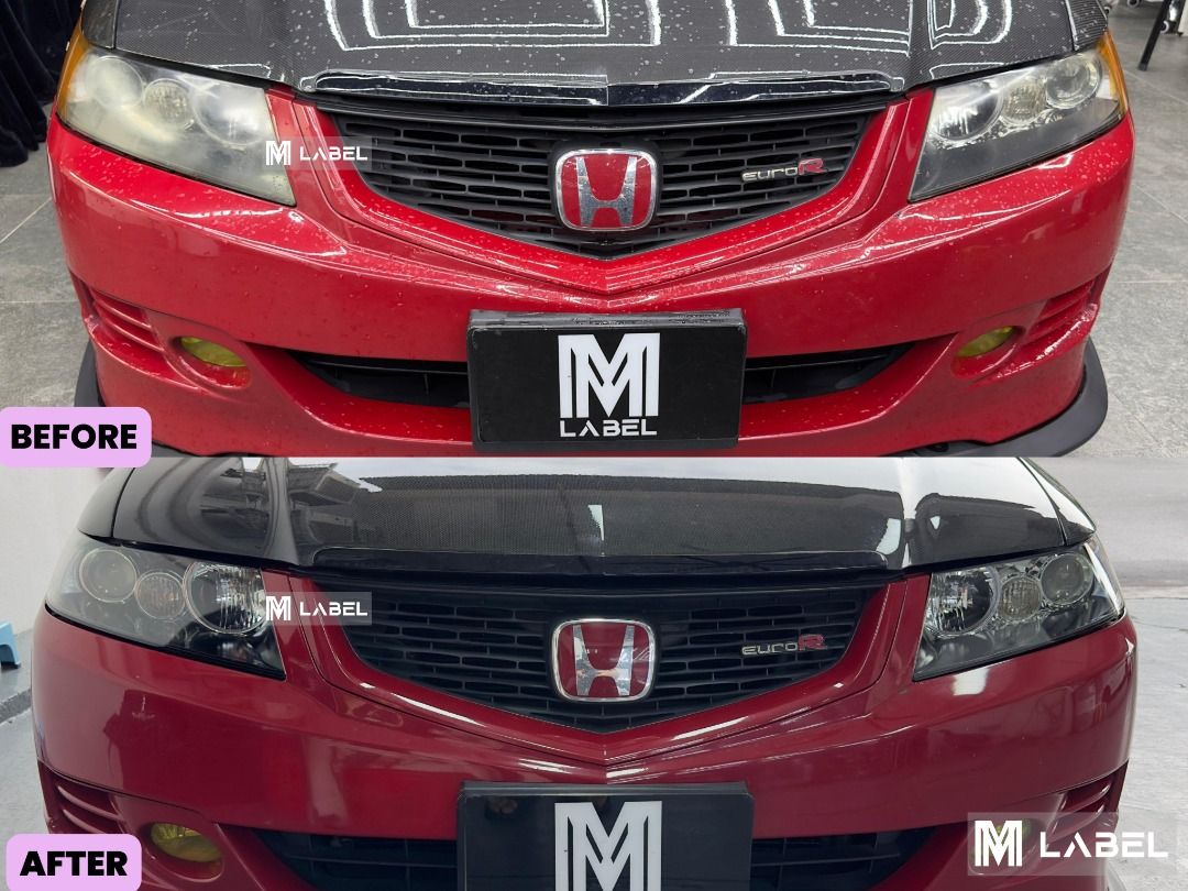 Honda Accord Euro R Headlight Restoration + Blackout, Car Accessories