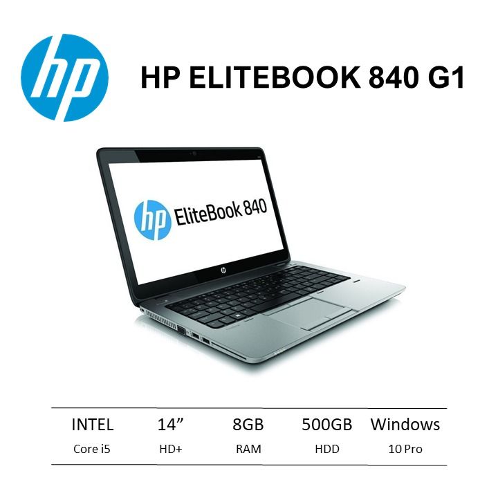 HP ProBook 840 G1, Intel Core i5, 8GB, 500GB HD, 14” Full HD, Win 10 Laptop  (Used)