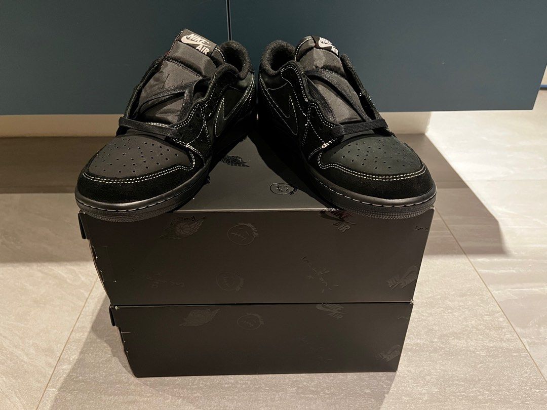 Jordan Travis Scott Black Phantom, Men's Fashion, Footwear