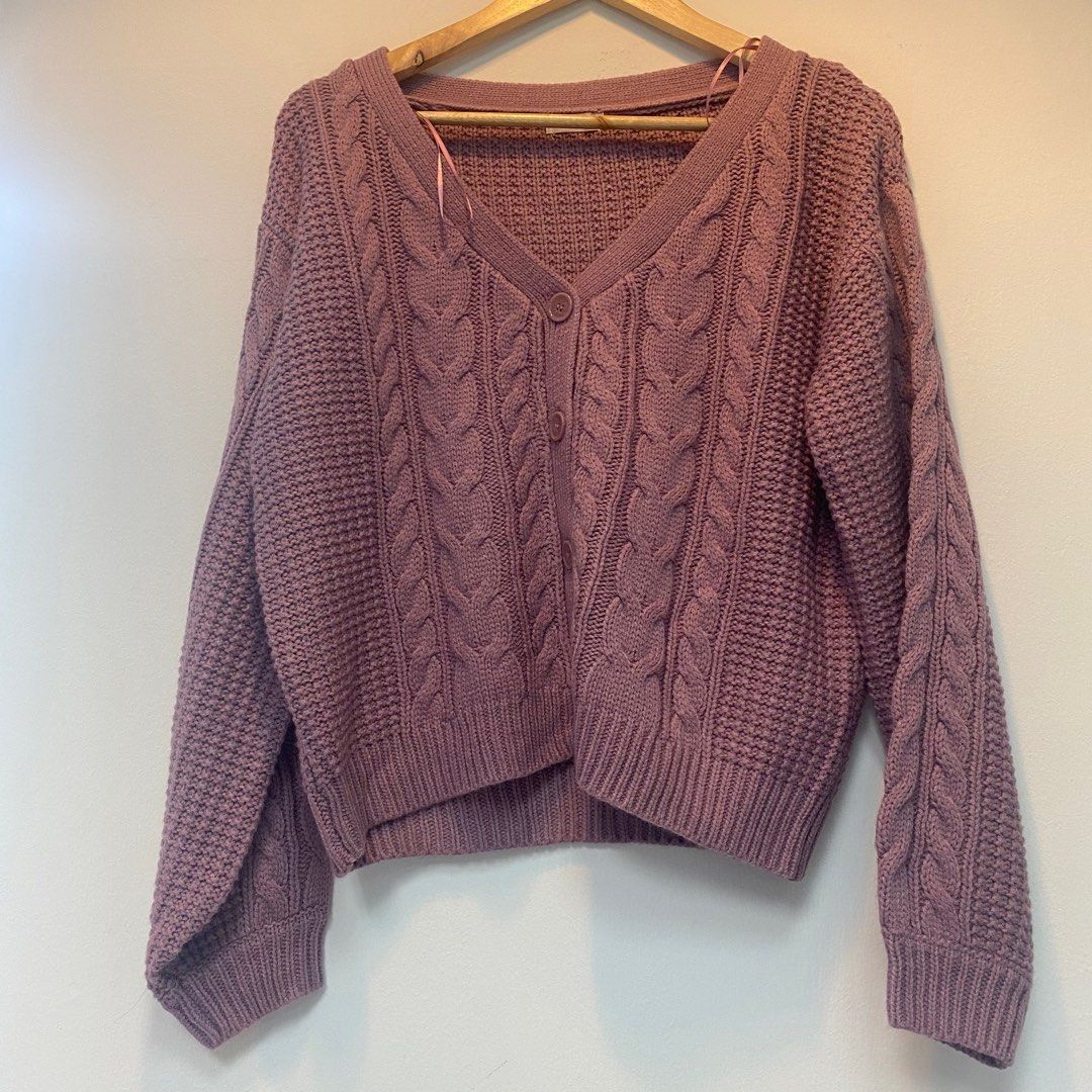 Dusty hot sale purple cardigan