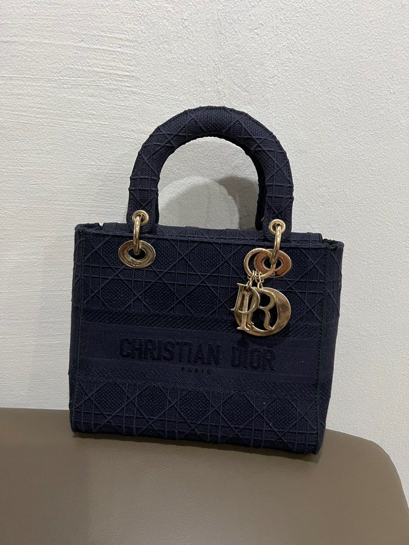Christian dior navy blue bag sales
