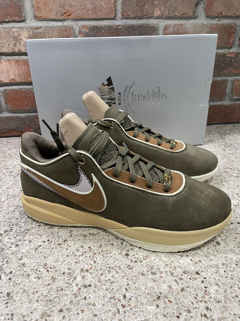 Lebron 20 olive green Men s Fashion Footwear Sneakers on Carousell