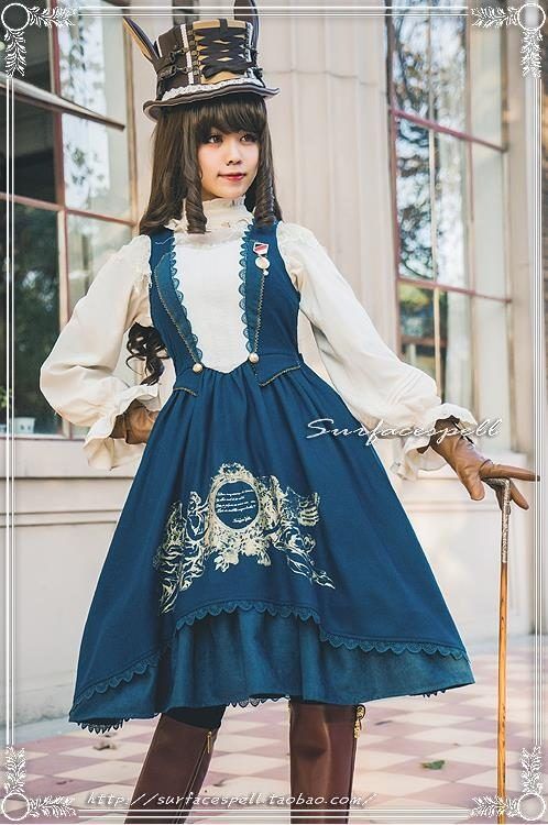 特惠！Lolita 表面咒語昔日之雪Jsk (冬裝, 英倫風), 女裝, 連身裙 