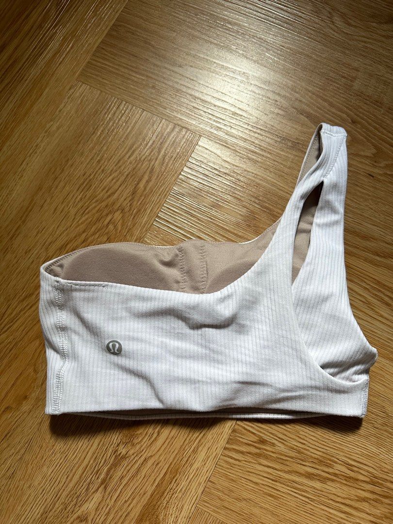 LULULEMON Ribbed Nulu Asymmetrical Yoga Bra Light Support, A/B Cup, Women's  Fashion, Activewear on Carousell