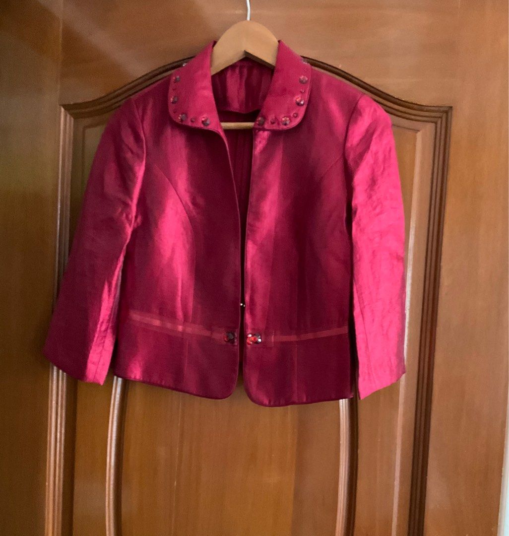 Maroon Like Blazer Women s Fashion Coats Jackets and Outerwear